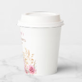 秋の素朴ボホパンプキンベビーガールシャワー 紙コップ (左)