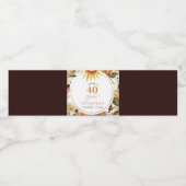 秋の素朴ボホヒマワリ40歳の誕生日パーティー ペットボトルラベル (シングルラベル)