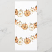 秋の素朴ボホ乾燥オレンジガーランド結婚ズ メニュー (裏面)