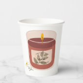 秋の素朴マグノリアキャンドル 紙コップ (正面)