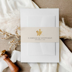 秋の素朴ミニマル結婚リスト 招待状ベリーバンド