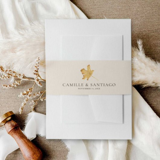 秋の素朴ミニマル結婚リスト 招待状ベリーバンド