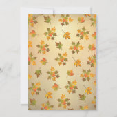 秋の素朴リハーサル夕食灯 招待状 (裏面)