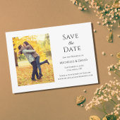 秋の素朴写真結婚式の日付を保存 セーブザデート