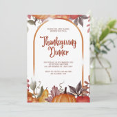 秋の素朴収穫感謝祭 招待状 (スタンド正面)