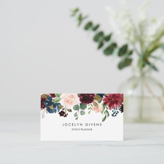 秋の素朴墨書 名刺 (スタンド正面)