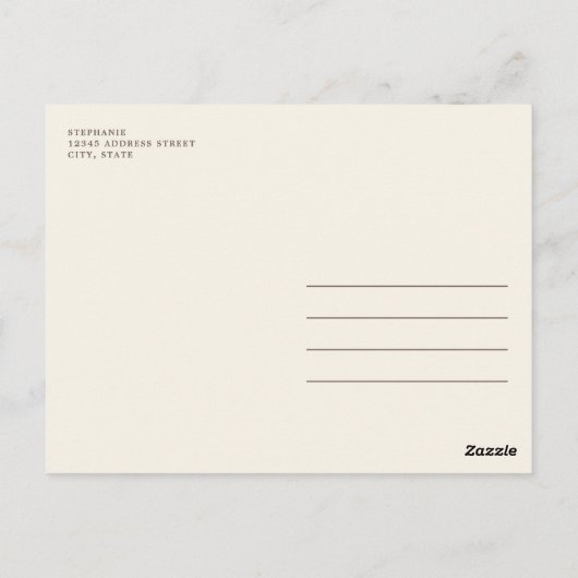 秋の素朴小さなかぼちゃの赤ちゃんシャワー ポストカード (裏面)