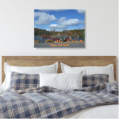 秋の素朴展示会 |ハッピー秋ヤル引用文 キャンバスプリント (インサイチュ (寝室))