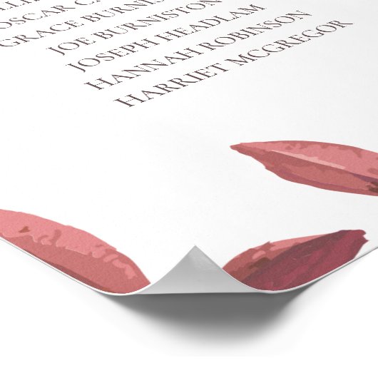 秋の素朴座席表紅葉 ポスター (角)