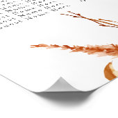 秋の素朴披露宴の座席表 ポスター (角)