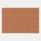 秋の素朴格子模様 ラッピングペーパーシート (正面2)