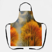 秋の素朴森 – 秋の水彩 エプロン (正面)