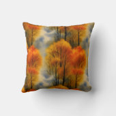 秋の素朴森 – 秋の水彩 クッション (裏面)