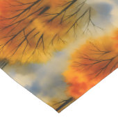 秋の素朴森 – 秋の水彩 ショートテーブルランナー (コーナー)