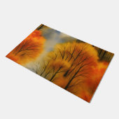 秋の素朴森 – 秋の水彩 ドアマット (アングル)