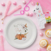 秋の素朴水の色ハローカボチャ ペーパープレート (パーティー)