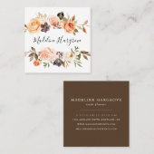 秋の素朴水彩フローラ スクエア名刺 (正面/裏面)