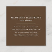 秋の素朴水彩フローラ スクエア名刺 (裏面)