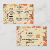 秋の素朴水彩フローラ 名刺 (正面/裏面)