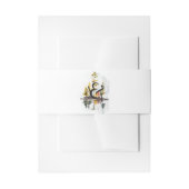 秋の素朴水彩松のモノグラ結婚ム 招待状ベリーバンド (正面例)