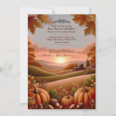 秋の素朴田舎結婚式招待状 招待状 (正面)