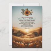 秋の素朴田舎結婚式招待状 招待状 (正面)