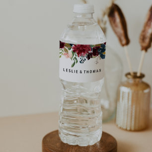 秋の素朴目まいがするブルゴーニュのウォーターボトルラベル ペットボトルラベル