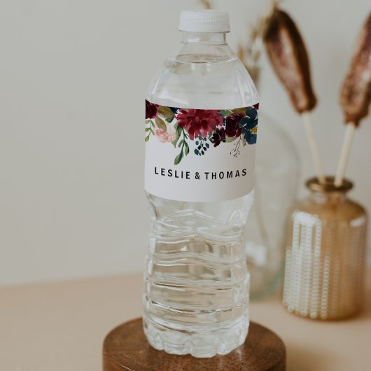 秋の素朴目まいがするブルゴーニュのウォーターボトルラベル ペットボトルラベル