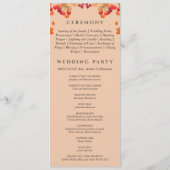 秋の素朴秋の結婚式計画 プログラム (裏面)