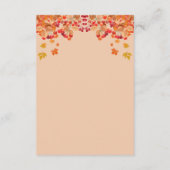 秋の素朴秋の結婚式詳細 エンクロージャーカード (裏面)