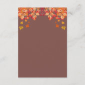 秋の素朴秋の結婚式詳細 エンクロージャーカード (裏面)