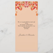 秋の素朴秋の結婚式 メニュー (裏面)