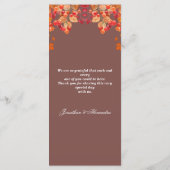 秋の素朴秋の結婚式 メニュー (裏面)