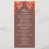 秋の素朴秋の結婚式 メニュー (正面)