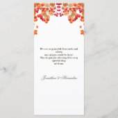 秋の素朴秋の結婚式 メニュー (裏面)