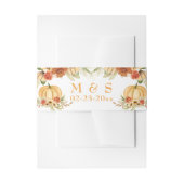 秋の素朴秋インラブパンプキン結婚ズ 招待状ベリーバンド (正面例)