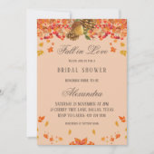 秋の素朴秋インラブブライダルシャワー 招待状 (正面)