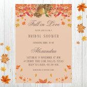 秋の素朴秋インラブブライダルシャワー 招待状