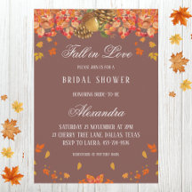 秋の素朴秋インラブブライダルシャワー