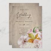 秋の素朴秋カボチャのイチジクの花結婚の数 (正面/裏面)