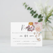 秋の素朴秋カボチャのイチジクの花結婚の数 ポストカード (スタンド正面)