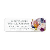 秋の素朴秋カボチャのイチジクの花結婚の数 ラベル (正面)