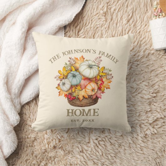 秋の素朴秋カボチャの姓 クッション (ブランケット)