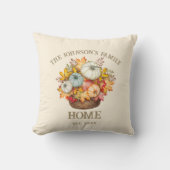 秋の素朴秋カボチャの姓 クッション (正面)