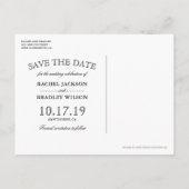 秋の素朴秋カボチャ日付を保存 案内ポストカード (裏面)