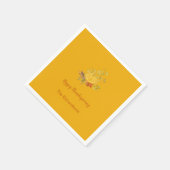 秋の素朴秋カボチャ色感謝祭 スタンダードカクテルナプキン (角)