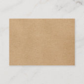 秋の素朴秋フローラ結婚の皆様 プレイスカード (裏面)