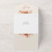 秋の素朴秋フローラQRコード結婚の写真 オールインワン招待状 (外側)