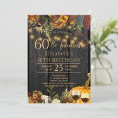 秋の素朴秋任意の年齢のマイルストーン誕生日 招待状 (スタンド正面)