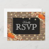 秋の素朴秋反応 |パンプキンウェディングRSVP インビテーションポストカード (正面/裏面)